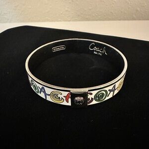 6.5” Coach enamel bangle bracelet in perfect condition